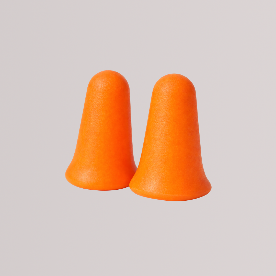 Foam Earplugs - (100 Pairs) Bell Shape, Noise Reduction 32 dB, Individually Wrapped