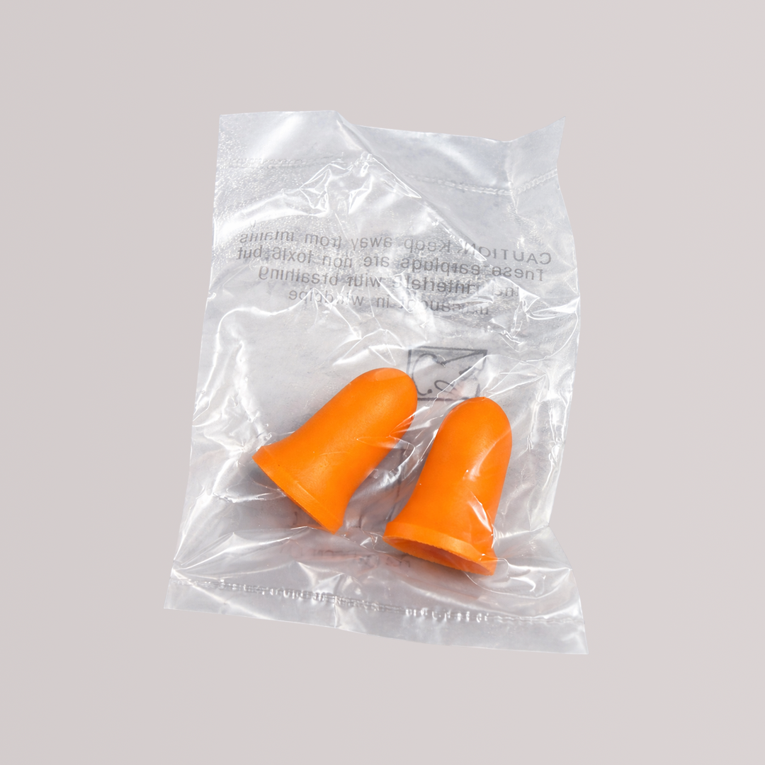 Foam Earplugs - (100 Pairs) Bell Shape, Noise Reduction 32 dB, Individually Wrapped