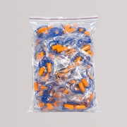 Corded Foam Earplugs - (100 Pairs) Noise Reduction 32 dB, Soft Foam, Individually Wrapped
