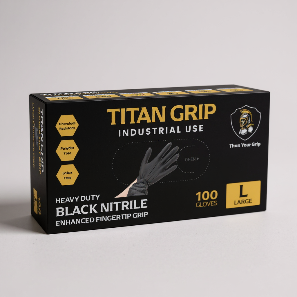 6 Mil Black Nitrile Disposable Gloves – Heavy Duty, Industrial Grade