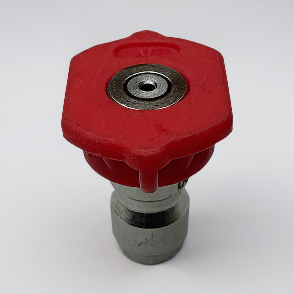 0° Pressure Washer Nozzle — Red Quick-Connect Tip (4.0 / 5.0 / 6.0 / 8.0)
