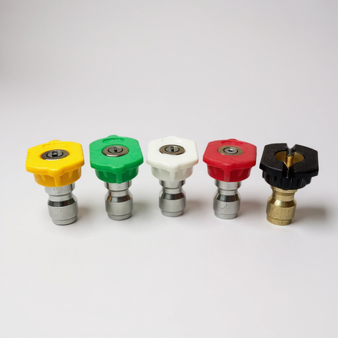 Pressure Washer Quick-Connect Nozzle Set — 5 Spray Tips (0°, 15°, 25°, 40°, Soap)